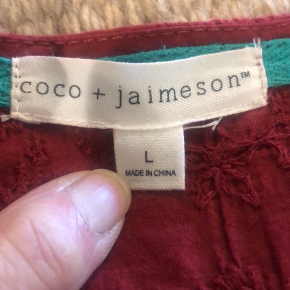 Coco Jameson ladies L/S textured top w/ fringe size XL - Picture 6 of 6